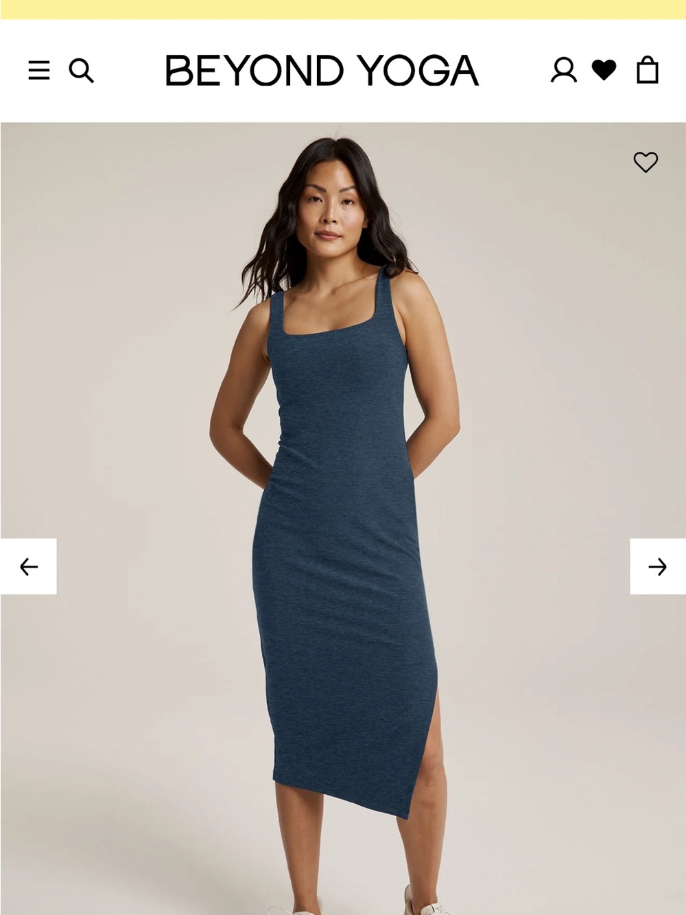 Beyond Yoga Navy Tank Midi Dress